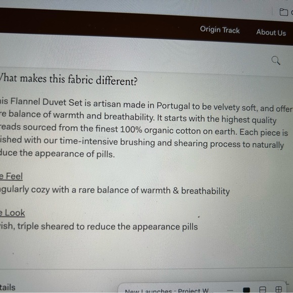 Boll & Branch King Size Ombre Oak/Shore Flannel Duvet and 2 King Size Shams SET - Picture 14 of 16